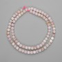 Pink Opal Beads Faceted Cubes 4x4mm+, length 39cm+- on thread