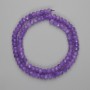 Amethyst Beads faceted Rondelle 6x4mm, 37 cm on thread