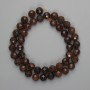 Gehsonite Beads faceted round 8.5 mm, on thread, length 39 cm ±