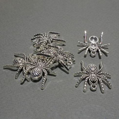 Pendant Hardware Spider, diameter 24x26mm± packaged 7 pieces± 20g