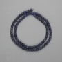 Sapphire Beads Unpolished Faceted Cube 4x4mm+- Thread Length 39cm+-