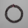 Garnet Beads Faceted Cube 4x4mm, length 39cm