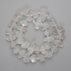 Rock Crystal Beads Unpolished Stone 10-18x8-11mm+- Beads 3mm+-, Length 38cm+