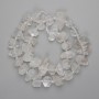 Rock Crystal Beads Unpolished Stone 10-18x8-11mm+- Beads 3mm+-, Length 38cm+