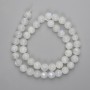 Adularia Smooth Round Beads 10mm on Threaded Wire, 40cm Length