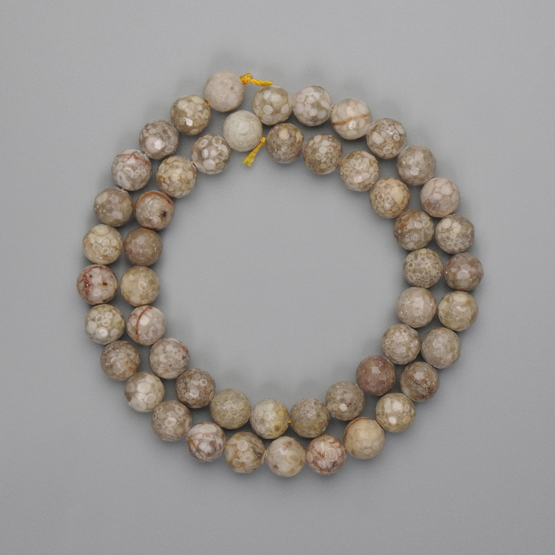 Pisolite Beads Faceted Round 8mm, on a Thread, 39cm