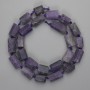 Amethyst Beads Raw Stone Cut 12-19×10-11mm+-, length 45cm+