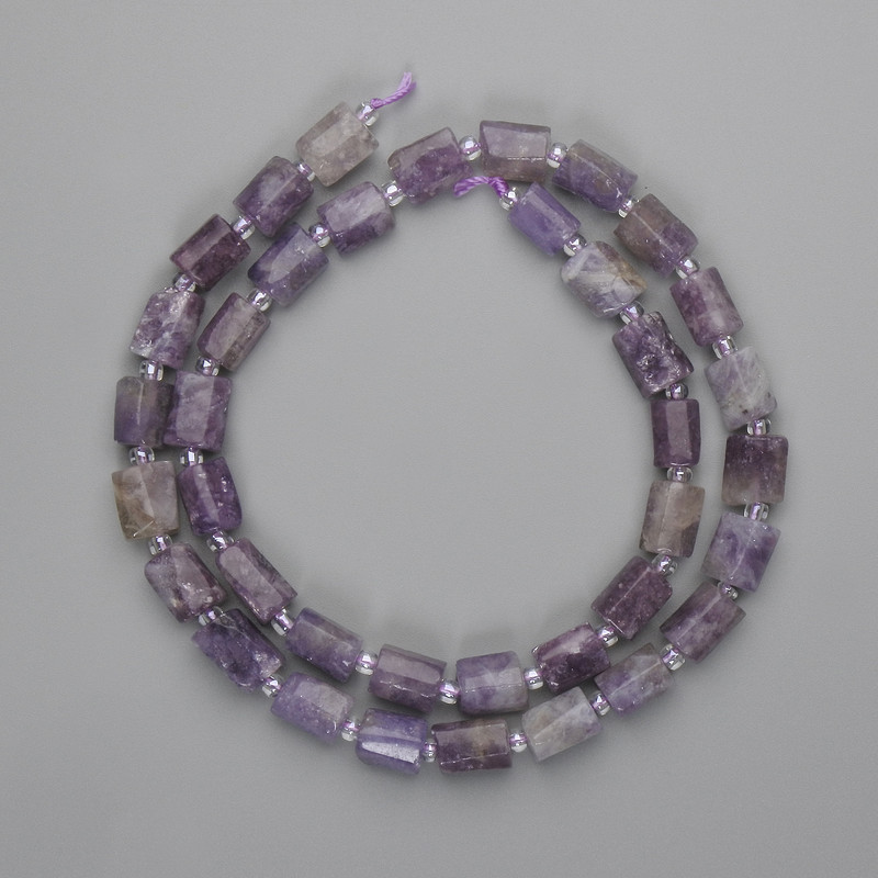 Amethyst Beads, Faceted 9–10 mm  +/- 3 mm Beads, 41 cm Length