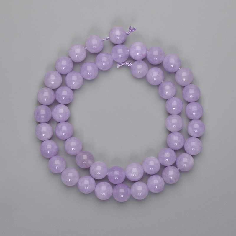Kunzite Beads Smooth Round 8mm+-, Threaded, 37cm+