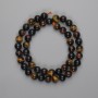 Beads Tiger's Eye, Hawk's Eye, Bull's Eye smooth round 8mm+-, length 37cm+