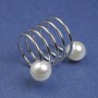 Brooch Clip for Scarves and Shawls Mallorca 31mm+- silver metal clip, diameter 21mm+