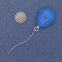 Magnetic Pin Blue Enamel Heart Silver Metal 83x24mm