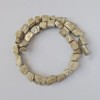 Pyrite natural stone faceted unpolished beads, diameter 10-16×8-10 mm + -, length 38 cm + - on thread