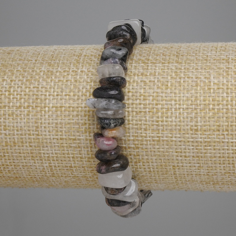 Rutilated Quartz Hairy Quartz Bead Bracelet 8-11×3-4, 5mm+-, length 18cm+-, stretch