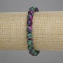 Zoisite bracelet faceted bead 8mm+-, length 18cm+- stretch