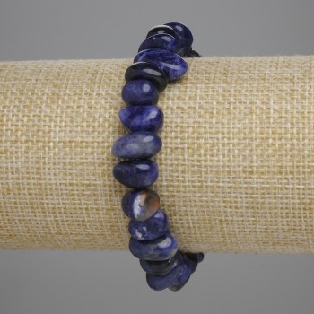 Sodalite Bead Strand Bracelet 8-13×6-7 mm +-, stretch length 7.1 in