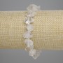Bracelet Mountain Crystal Unpolished Stone, diameter 9-14×8-9mm+-, beads 3mm+-, length 18cm+-, stretch