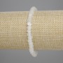 Bracelet Mountain Crystal Faceted Rondelle, 6x4mm, Elastic Stretch, 18cm total