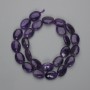 Amethyst Beads Oval 16×12 mm ±, thread length 40 cm ±