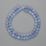 Aquamarine Beads smooth round 6mm, on thread, length 38cm
