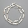 Baroque pearls with benzene tint on a thread 20-26×6, 5-7, 5mm +-, length 40cm+-