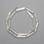 Baroque pearls with petrol-indigo shade on a thread 23-25×5, 5-6 mm +-, length 38 cm+