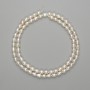 Natural freshwater pearl beads 5–5.5 mm, 5x4 mm+, 39 cm length on a thread