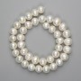 Natural freshwater pearl beads on a thread 10.5–11 x 9–9.5 mm, 38 cm long