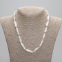 Necklace of natural baroque pearls, diameter 24-26×7 mm ±, length 45 cm ± 5 cm extender chain