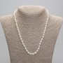 Necklace of natural freshwater pearls 8-8.5×5-6mm, length 45cm±, 5cm extender chain