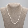 Necklace of natural freshwater pearls 7x5mm, length 45cm, plus a 5cm extender chain
