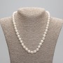 Necklace with natural freshwater pearls 9-10x8-8.5mm+, length 45cm±, 5cm extender chain
