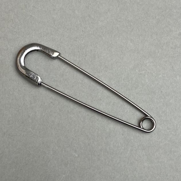 Brooch Pin 20×77 mm ± metal color: dark steel