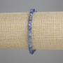 Bracelet Kyanite Faceted Cube, 4x4 mm, stretchy 18 cm