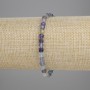Fluorite Bead Bracelet - Faceted Cube, 4x4 mm, 18 cm Stretch