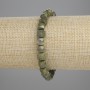 Bracelet Serpentine Faceted Cube Beads, 6x6mm, stretchy 18cm