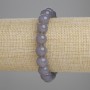 Bracelet Smoky Agate Smooth Bead, 10mm diameter ±, length 18cm ± Stretch