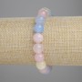 Morganite Bracelet, smooth sphere, diameter 10mm ±, length 18cm ±, stretch