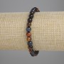 Bracelet Bull's Eye, Tiger's Eye, Hawk's Eye Smooth Bead, diameter 6mm+-, length 18cm+- stretch