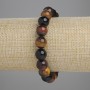 Bracelet Bull’s Eye, Tiger’s Eye, and Hawk’s Eye Smooth Bead, diameter 10mm±, length 18cm±, stretch