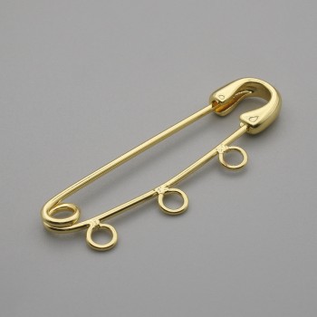 Brooch Pin Base 41x12mm± gold-tone metal