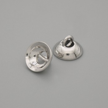 Price per 1 piece: End cap - cap for bead, metal color silver, diameter 8x1mm± hole, diameter 1.8mm+