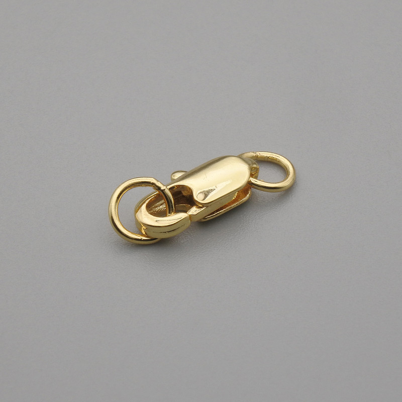 Price per 1 pc. Lobster clasp, diameter 10×4 mm ± metal color gold
