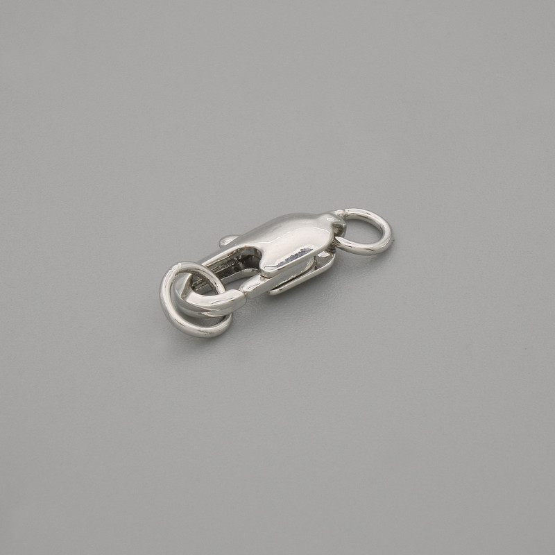 Crimp Clasps, Jump Ring, diameter 10x4 mm± metal color silver