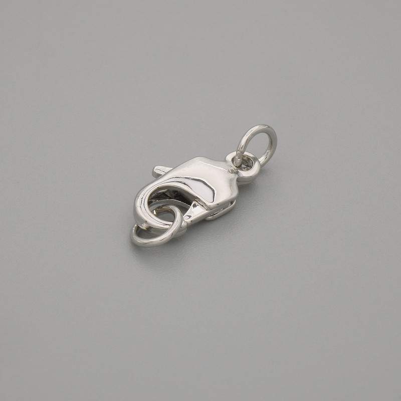 Clasp, Lobster, 12.5×5 mm, silver color