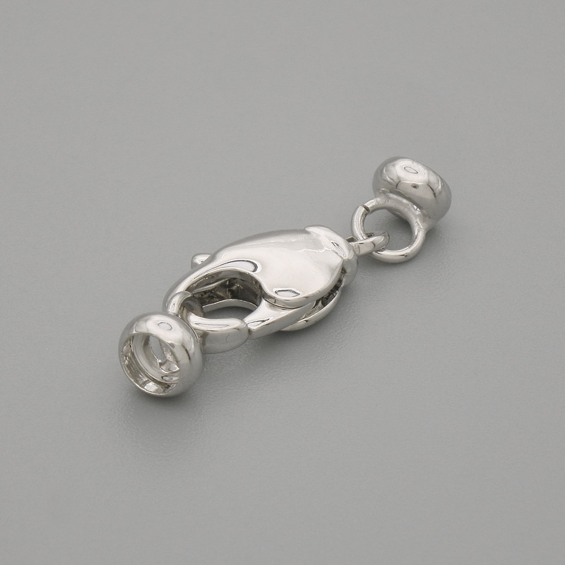 1pc Price: Lobster clasp, 14×6, 5mm+- metal color silver