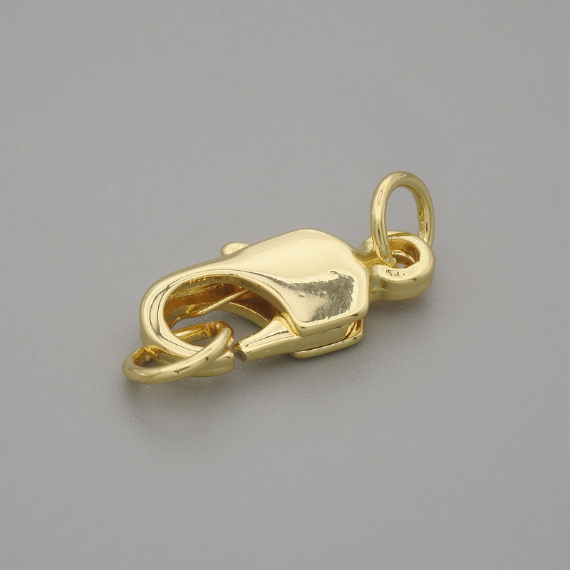Crimp End Clamp, 16×7 mm, gold color