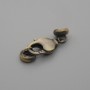Clasp Hook, lobster clasp, bronze color, 17×7 mm +-, hole diameter 6 mm+-