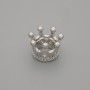 Pendant Findings Pandora Bead Crown 8x7mm + -, diameter 6mm + - per 1 pc