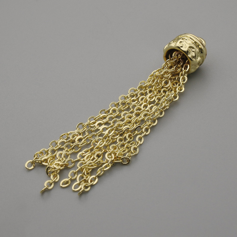 Pendant Gold-toned metal, diameter 7.5 mm ±, length 50 mm ±